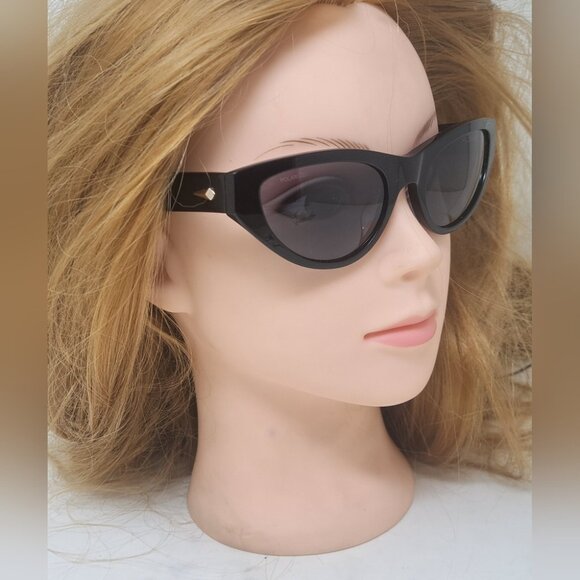 rag & bone Sunglasses Black Smoke Gray Cat-Eye Polarized RNB1062/S 54-20-140 - Picture 10 of 16